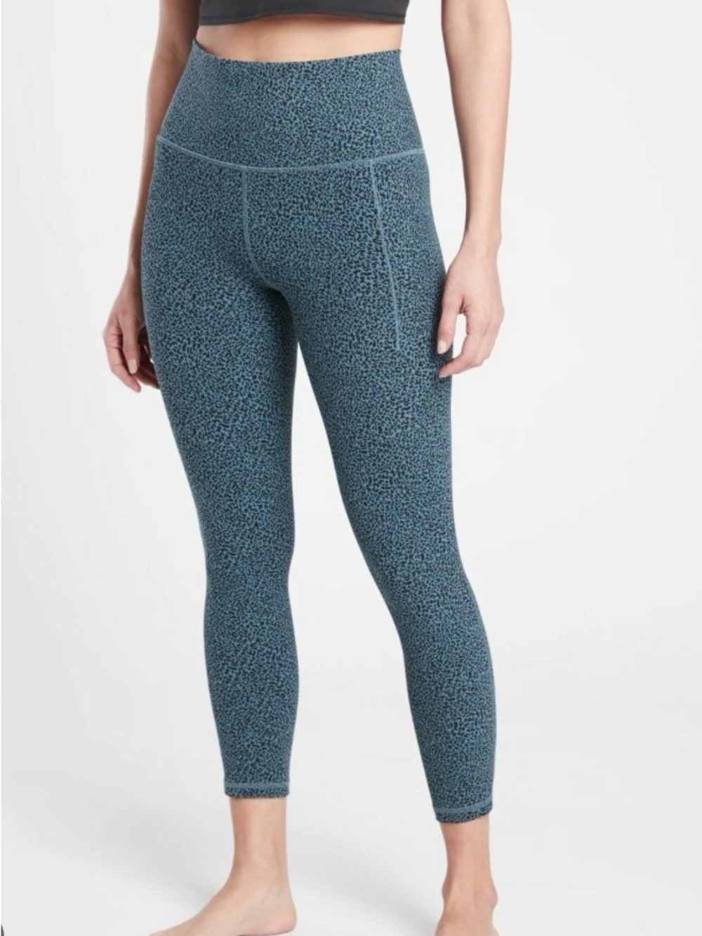 Athleta Salutation Stash Pocket Leopard Leggings